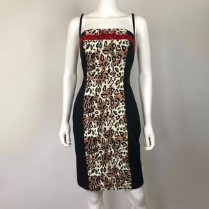 Lucky 13 Leopard Panel Rockabilly Wiggle Dress